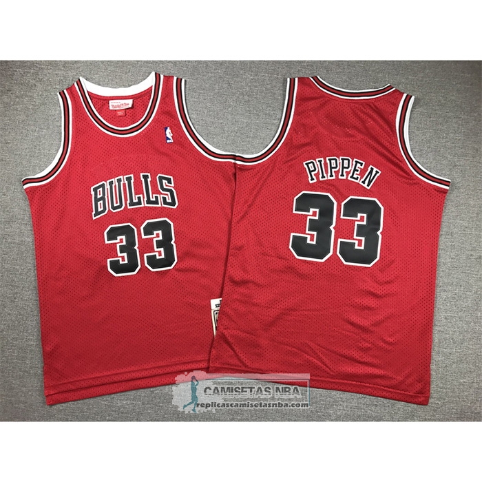 Camiseta Nino Chicago Bulls Scottie Pippen NO 33 Mitchell & Ness 1997-98 Rojo